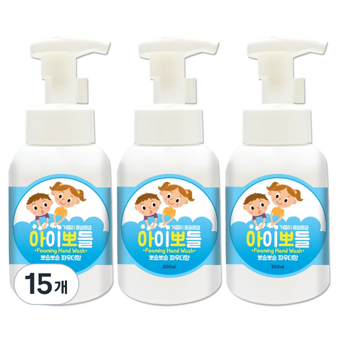 아이뽀들 핸드워시 파우더향, 300ml, 15개