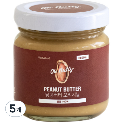 오넛티 땅콩버터 오리지널, 80g, 5개