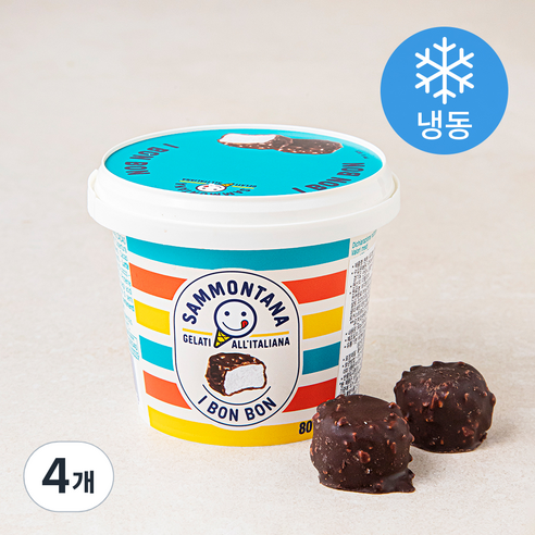 사몬타나 본본 아이스크림 (냉동), 80g, 4개