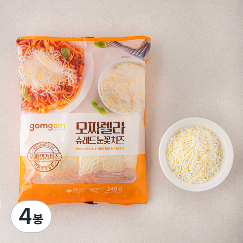 곰곰 모짜렐라 눈꽃치즈, 60g, 4개입, 4봉