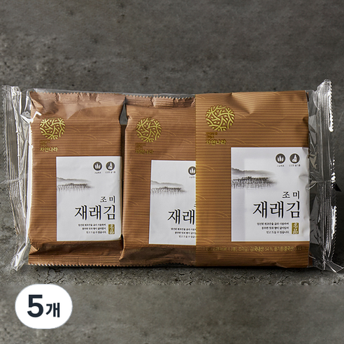자연나라김 재래 도시락김 3p, 15g, 5개