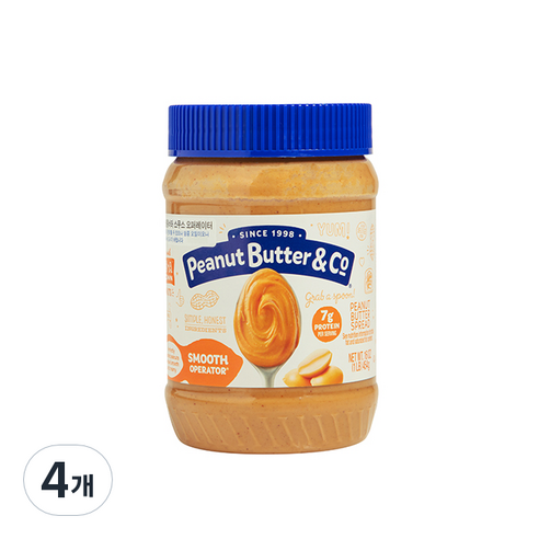 피넛버터앤코 스무스 오퍼레이터, 454g, 4개