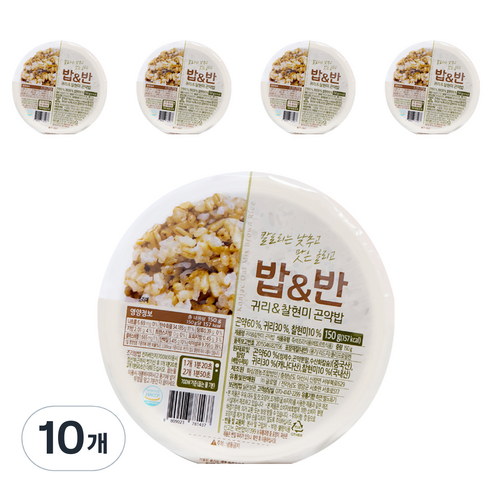 밥앤반 귀리 찰현미 곤약밥, 150g, 10개