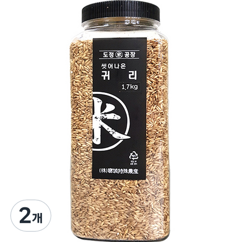 도정공장 씻어나온 귀리, 1.7kg, 2개