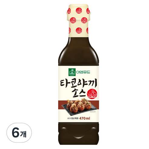 이엔푸드 타코야끼 소스, 470ml, 6개