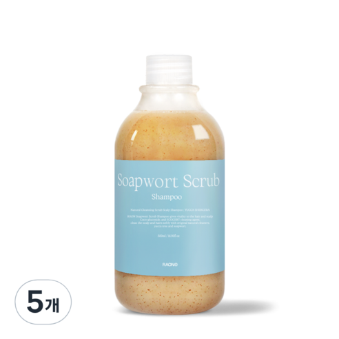 라온 솝워트 비누풀 스크럽 샴푸, 5개, 500ml