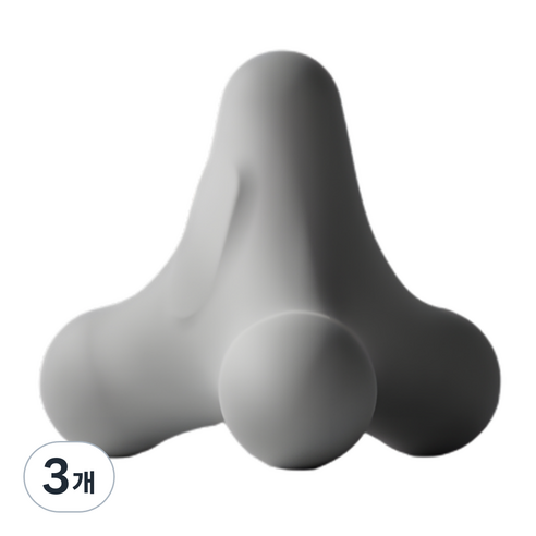 ACDI 다목적 근육 이완 스트레칭 사각 파스텔 마사지볼, 그레이, 3개