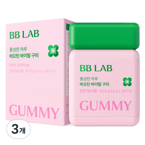 비비랩 뉴트리원 풍성한 하루 비오틴 바이탈 구미 28p, 100.8g, 3개