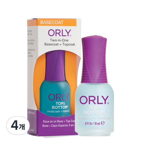 오를리 탑2바텀 네일 베이스코트 앤 탑코트 18ml, 4개