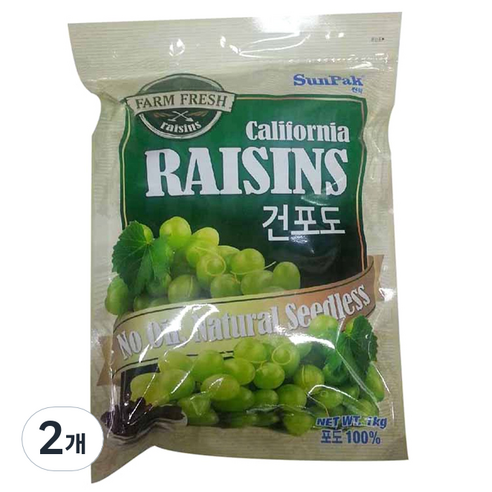 썬팍 건포도, 1kg, 2개