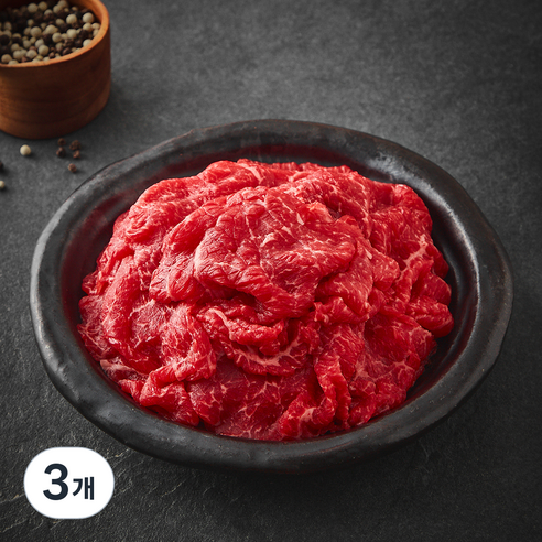 한우 2등급 불고기용 (냉장), 300g, 3개