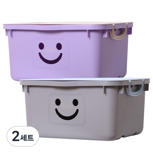 보노하우스 모던 초대형 해피박스, 바이올렛, 그레이, 2세트