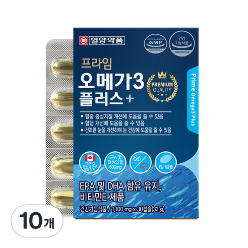 일양약품 프라임 오메가3 플러스 33g, 30정, 10개