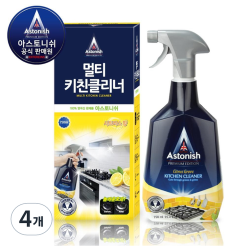 아스토니쉬 멀티 키친 클리너, 750ml, 4개