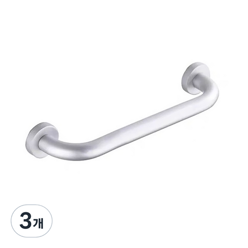 알럽홈 알루미늄 모던 욕실 난간 손잡이 실버, 3개
