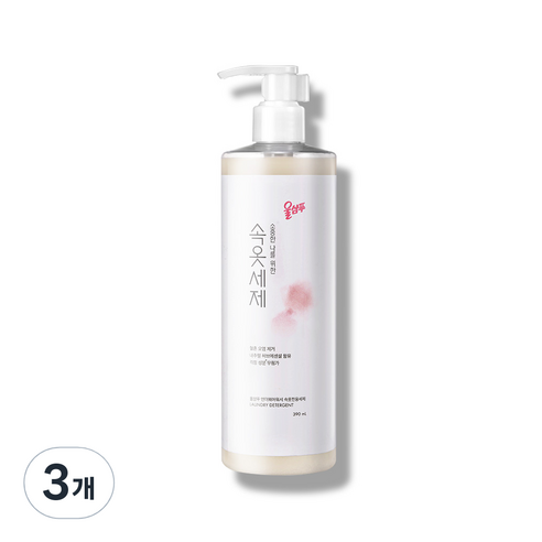 울샴푸 속옷전용 액상세제 본품, 390ml, 3개