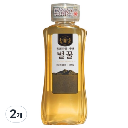 달콤가득허니 프리미엄 동화사양벌꿀, 500g, 2개
