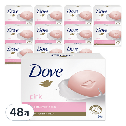 도브 핑크 뷰티바 비누, 90g, 48개