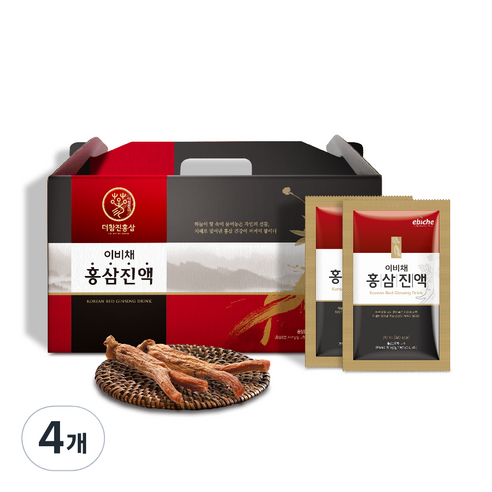 더참진 이비채 홍삼 진액 음료 21p, 1.47L, 4개