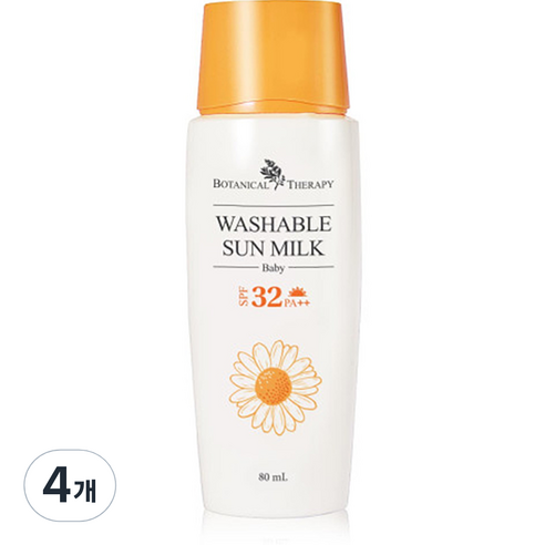 보타니컬테라피 베이비 워셔블 썬밀크80ml, 80ml, 4개