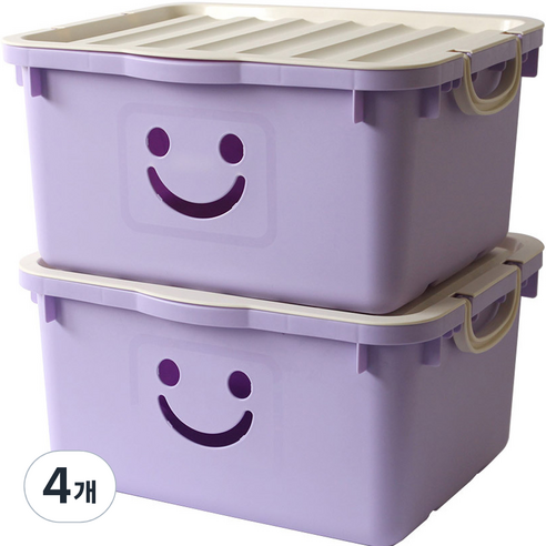 보노하우스 모던 초대형 해피박스, 바이올렛, 450(W) x 400(D) x 250(H) mm, 4개