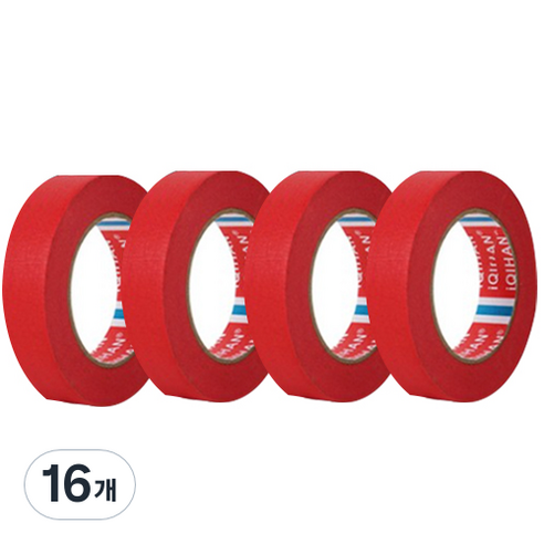 다다 칼라 마스킹테이프 빨강 25 mm x 20 m, 16개