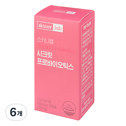 스키니랩 시크릿 프로바이오틱스, 30정, 6개