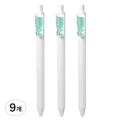 큐티파츠 젤펜 쿠키 0.5mm, 민트, 9개