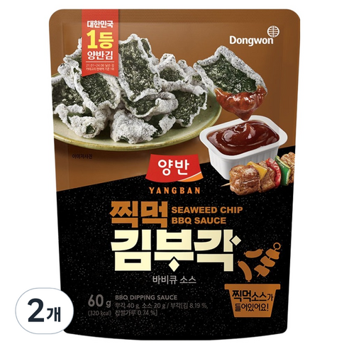 양반 동원 찍먹김부각 바비큐, 2개, 60g