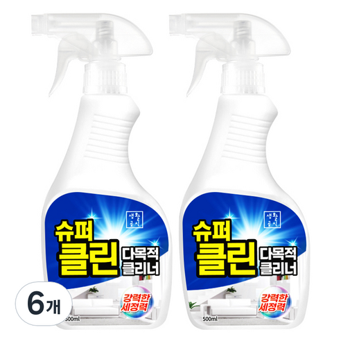생활공식 슈퍼클린 다목적 클리너, 500ml, 6개