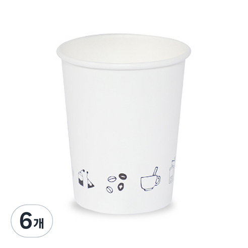 더빈썸 드로잉 종이컵 300ml, 100개입, 6개