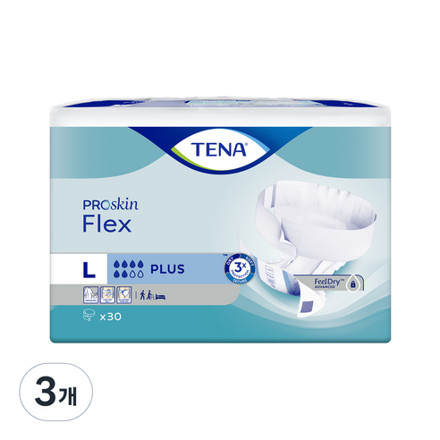 테나 성인용기저귀 플렉스 벨트 특대형, 30개입, 3개