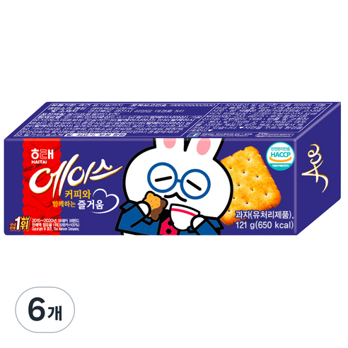 해태제과 에이스, 121g, 6개