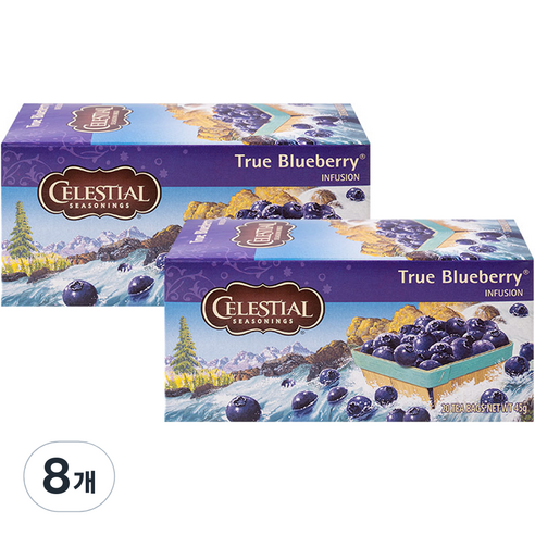 셀레셜시즈닝스 트루 블루베리 티, 2.25g, 20개입, 8개