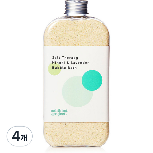 나띵프로젝트 오감목욕 버블 입욕제 그린 라벤더향, 230g, 4개