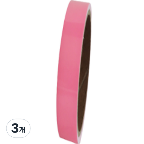 디트리 주차장 안전 반사 테이프, 3개, 핑크