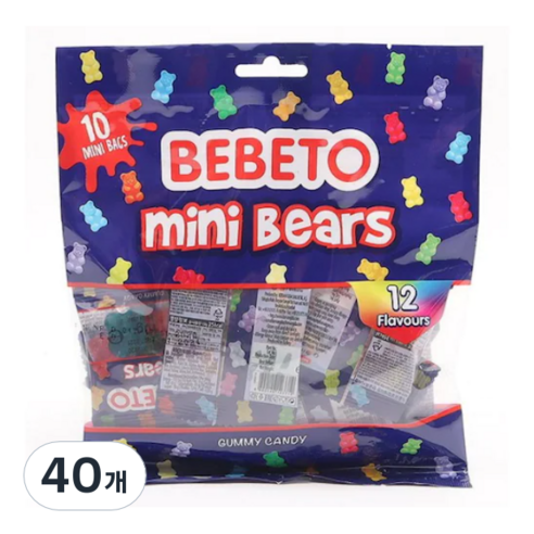 베베토 미니 베어 젤리, 100g, 40개