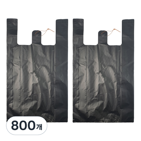 월드크린 손잡이 비닐봉투 검정, 25L, 800개