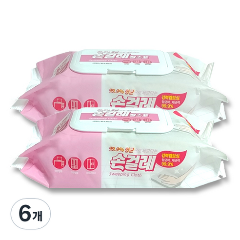 홈인더스트리 물걸레 청소포, 6개