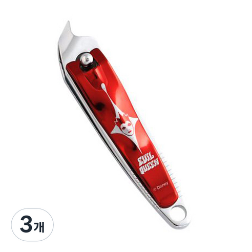 이블퀸 사이드 손톱깎이, 레드, 3개