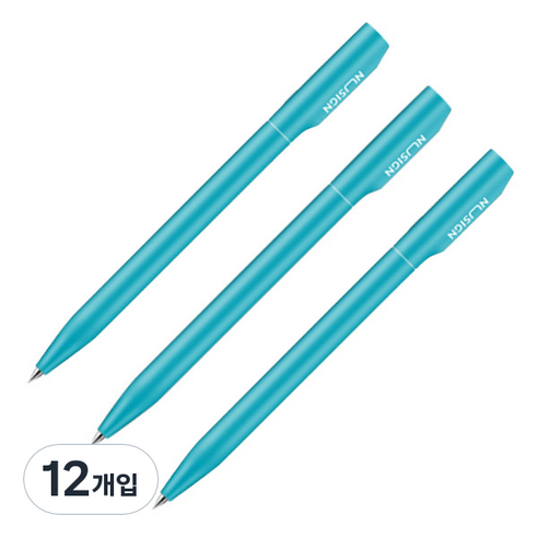 누사인 ABS 트위스트 볼펜 0.5mm NS552, 라군블루, 12개입
