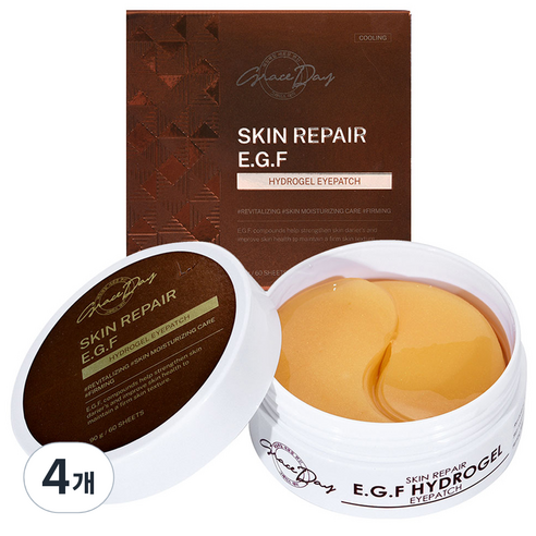 그레이스데이 스킨 리페어 EGF 하이드로겔 아이패치 90g, 60매입, 4개