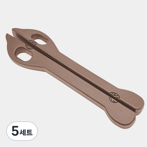 리버폭스 차량용 폴리우레탄 카시트 사이드 틈새 쿠션 세트, 브라운, 5세트