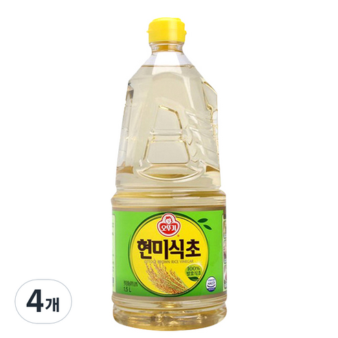 오뚜기 현미식초, 1.5L, 4개