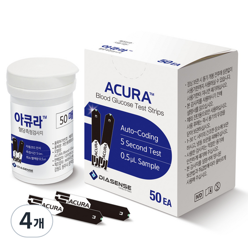 아큐라 혈당측정검사지, 50개입, 4개
