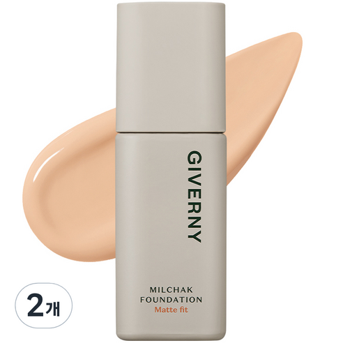 지베르니 밀착 매트핏 파운데이션 30ml, 2개, 22NW 내추럴 베이지