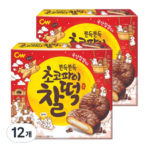 청우식품 초코파이찰떡, 215g, 12개