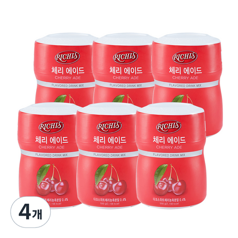 (주)동서 리치스 체리 에이드, 550g, 6개입, 4개