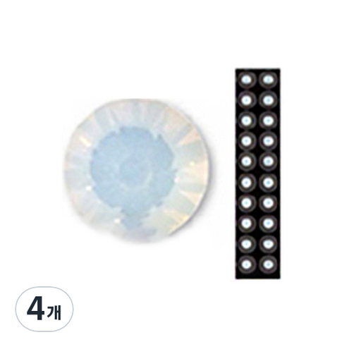 와사비네코 미미츠보 쥬얼리 귀지압패치 M 3.0mm 20p, 화이트오팔, 4개