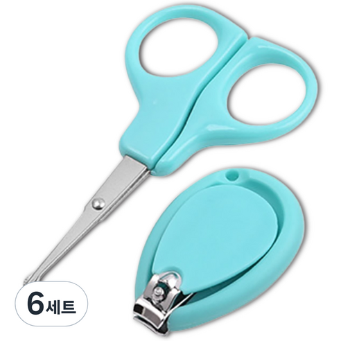 잇곰 유아용 손톱 깎이 + 가위 세트, 6세트, 그린